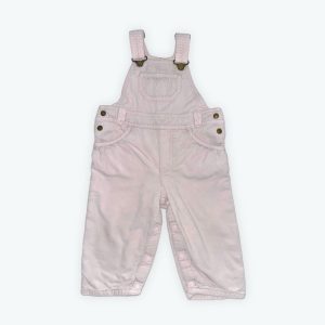 Salopette bébé velours fines côtes rose pâle entièrement doublée. Seconde main.