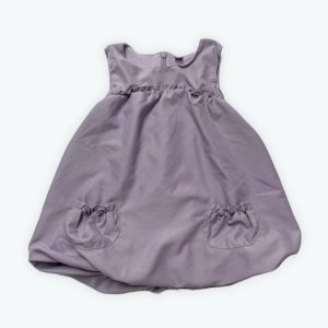 Robe bébé débardeur parme forme ballon, entièrement doublée zip au dos. Seconde main.