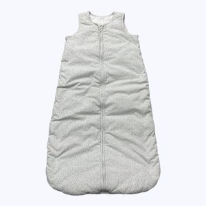 Gigoteuse bébé ajustable fond et manches, zip central motifs petites fleurs rose et verte