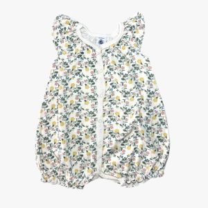 Barboteuse bébé fleurie multicolore sans manches avec volants. Petit Bateau, 12 mois d'occasion