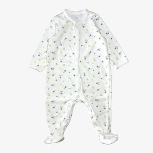 Dors-bien bébé blanc avec motifs étoiles gris et jaunes. 6 mois d'occasion