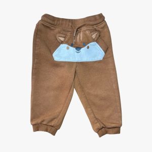 Pantalon de jogging marron avec poche motif animal, 12 mois Orchestra, d'occasion