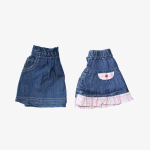 Lot jupe en jean 6 mois Bébérêve, d'occasion