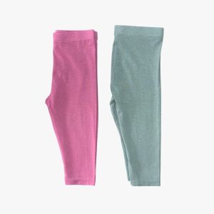Lot legging uni vert et rose, La Halle, 12 mois d'occasion