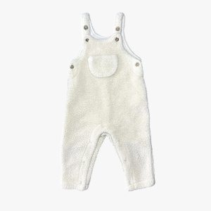 Salopette en polaire blanche 12 mois Kiabi, d'occasion