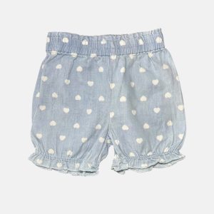 Short bleu à coeurs avec taille elastique et bas serre. Sucre D'orge, 3 mois d'occasion
