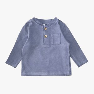 T-shirt bleu manches longues 6 mois Zeeman, d'occasion