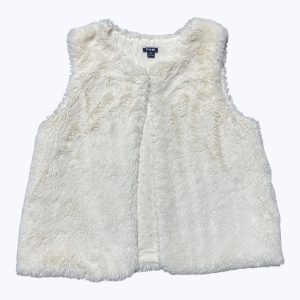 Gilet sans manche fourrure crème entièrement doublé. Seconde main.