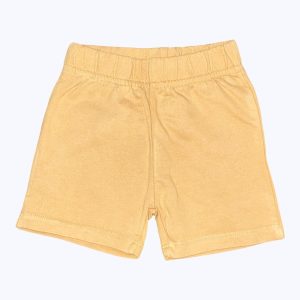 Short bébé maille moutarde élastique à la taille. Seconde main.