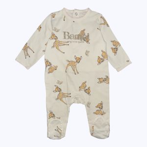 Dors bien bébé léger manches longues motif Bambi beige. Seconde main.