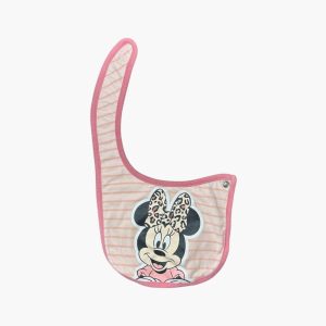 Bavoir rose rayé Minni Mouse Taille unique Disney, d'occasion