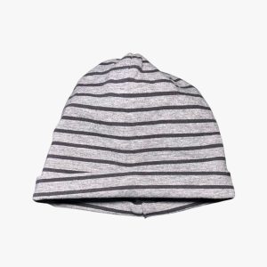 Bonnet noir et gris rayé 6/12 mois H&M, d'occasion