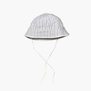 Chapeau blanc rayé marron et bleu 0/3 mois Jacadi, d'occasion