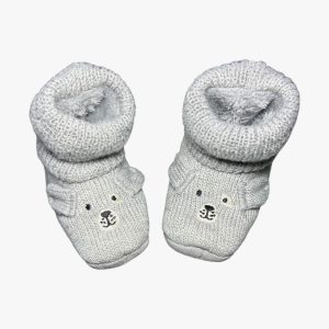 Chaussons gris doublé polaire avec motif chien 6/12 mois, d'occasion