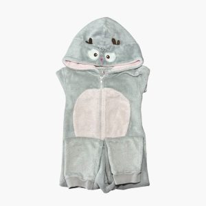 Combinaison pyjama grise capuche animal 5 ans U Essentiel, d'occasion