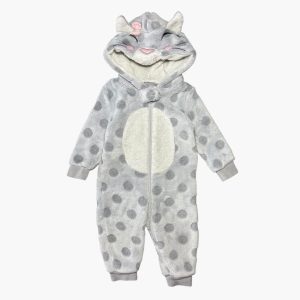 Combinaison pyjama à gros pois capuche animal 6/9 mois Primark, d'occasion