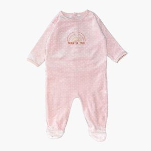 Dors-bien rose à pois blanc "Born in 2021" 3 mois Zeeman, d'occasion