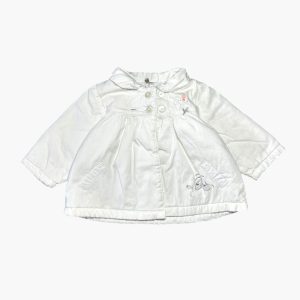 GIlet blanc doublé polaire avec petits motifs, 6 mois Orchestra, d'occasion
