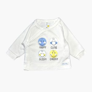 Gilet cache coeur blanc motifs smileys 1 mois Smiley, d'occasion