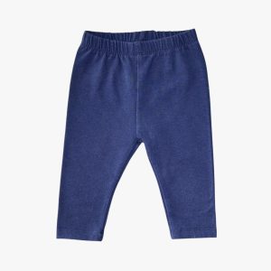 Legging bleu marine uni 1/3 mois, d'occasion