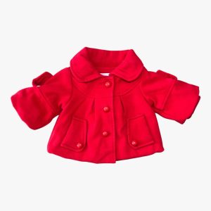 Manteau rouge intérieur polaire 6 mois Barbouillage, d'occasion