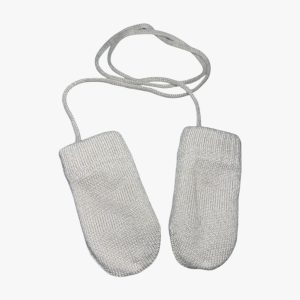 Paire de moufles gris claire/beige doublé polaire 6/12 mois Kiabi, d'occasion