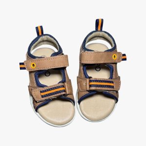 Nu-pieds marron orange et marine Pointure 20 NPO, d'occasion