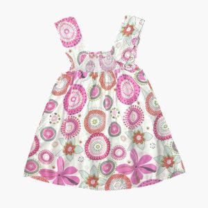 Robe blanche avec rosaces 24 mois Pick Ouic, d'occaison