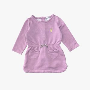 Robe d'hiver rose avec poches cœurs 6 mois Miss Liberto, d'occasion