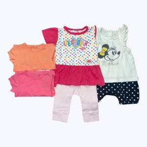 Lot bébé bodies tunique legging combishort, multicolore. Seconde main.